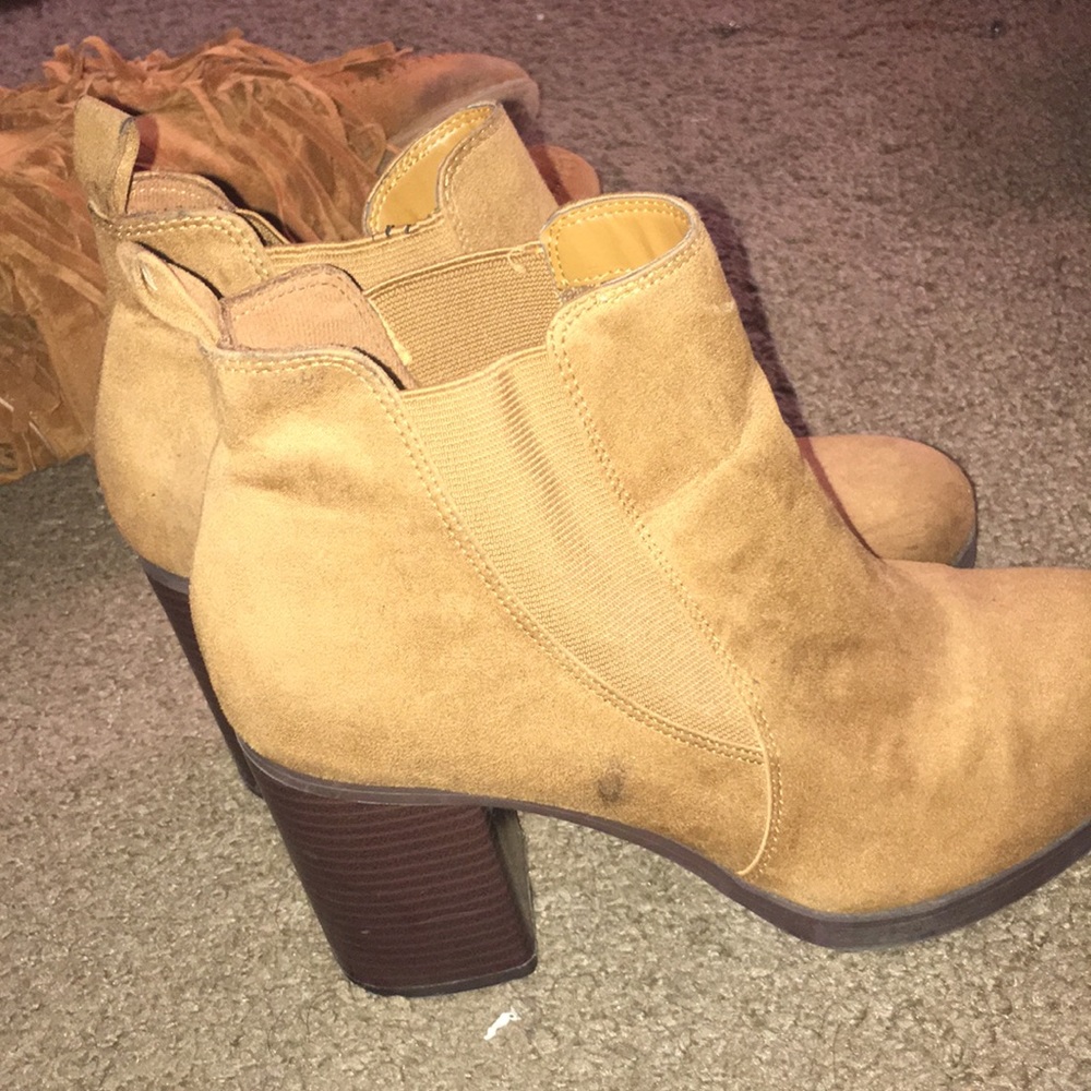 Suede booties